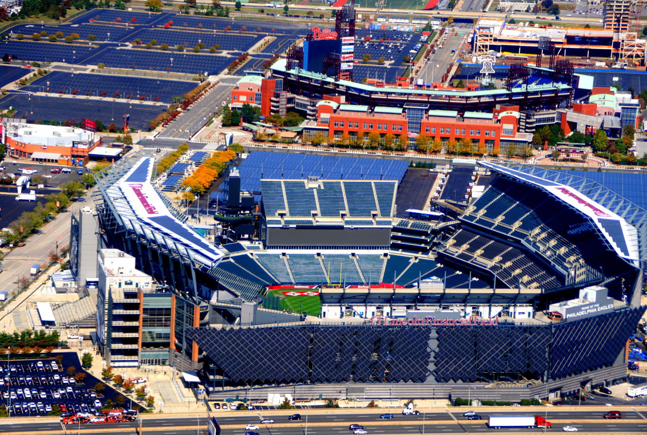 Philadelphia Eagles stadium aerial view