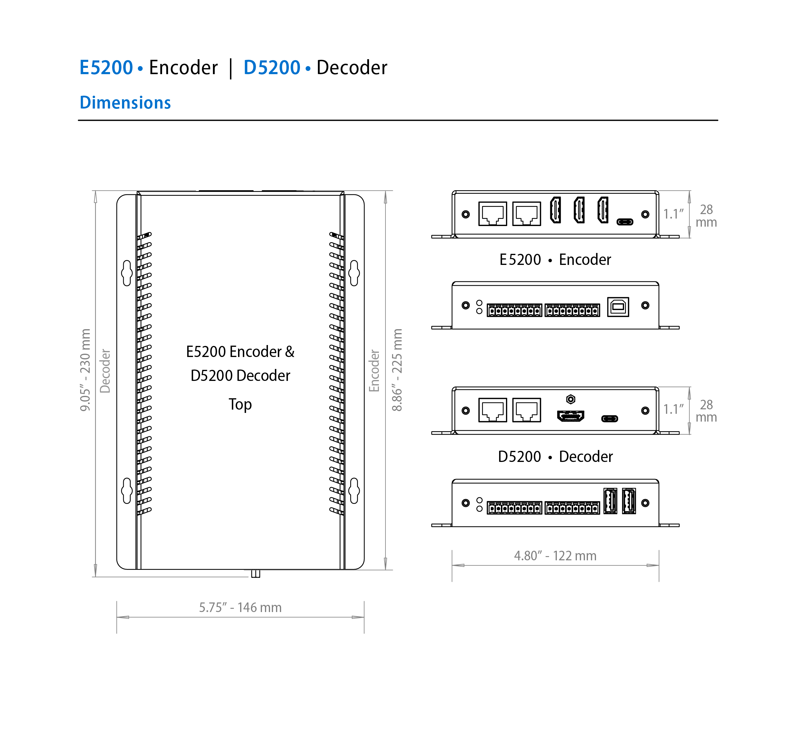 ED5200 Dimensions